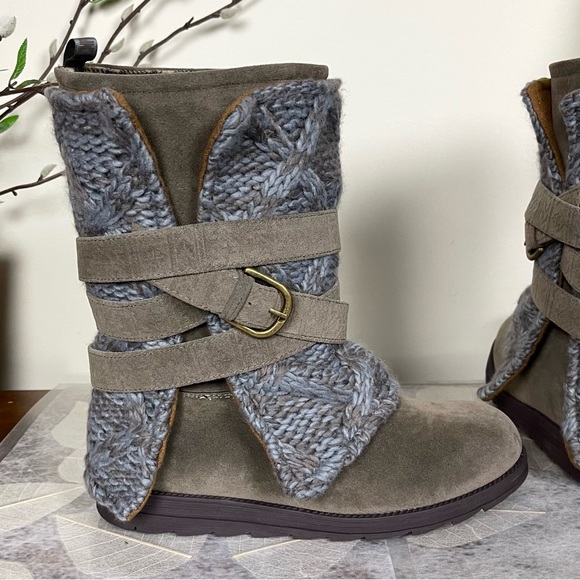 MUK LUKS® Nikki 3-in-1 Belted Sweater Wrap Water Resistant Faux Suede Boots - Picture 10 of 16